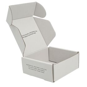 صندوق بريد مموج بلون نيود مخصص، صندوق تغليف ورقي معاد تدويره بشعار للشحن والملابس والهدايا والتجارة الإلكترونية والتجزئة