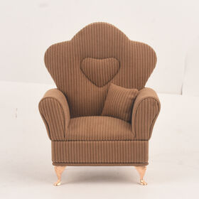Atacado Poltrona Chaise Lounge Tecido Sofá Vertical Stripe Corduroy Jewelry Box Display Storage Box cor marrom