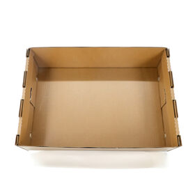 صندوق بريد فواكه من الورق المقوى قابل للتهوية أبيض مخصص مع نقش وتصفيح غير لامع لسهولة النقل