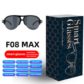 Bluetooth Audio Brille F08 Max Anti Blaulicht Sonnenbrille Bluetooth Batterie 80*80mAh Smart Glasses