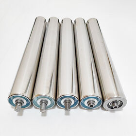 Stainless steel conveyor roller Roller bracket / Roller frame Powered conveyor roller Rubber coated roller