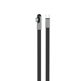 Cabo de Carregamento Rápido 240W 2026 Novo e Atualizado, Cabo de Dados USB Tipo C Plano com Luz RGB de 90 Graus para Viagens e Uso no Escritório
