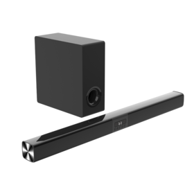 90W 2.1CH Soundbar con el subwoofer atado con alambre y teledirigido para la sala de estar