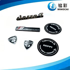 3D Custom Car Emblem ABS Chrome Metal Logo Badge Self-Adhesive Auto Sticker Engraved Nameplate for Automotive Motorcycle Parts