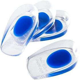 Gel heel pads and silicone insoles with shock absorption, suitable for plantar fasciitis, for both men and women.