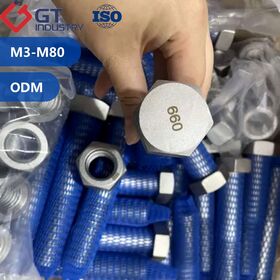 سبائك الصلب A286 Uns S66286 Astm A453 الصف Gr 660 660A 660B 660C 660D غطاء الرأس مسامير عرافة مسمار وغسالات المكسرات