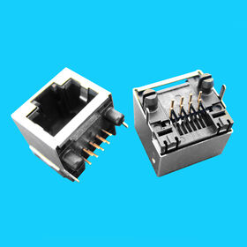 Jack modular blindado pcb dip 90 8P8C