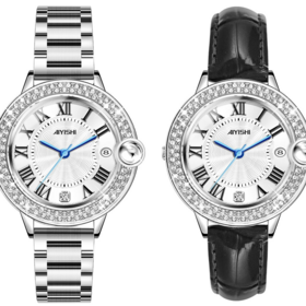 Bestseller Wasserdichte Damenuhr, Stahlband, Diamant-Modeuhr für Mädchen, Quarzuhr