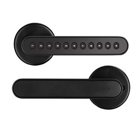 مقبض قفل باب ذكي بسعر منخفض مع أزرار سيليكون وتصميمات جرافيتي IP65 مقاوم للماء قفل كلمة مرور رقمي مقاوم للماء يتم التحكم فيه بالتطبيق