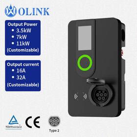 OLINK 7kW 32A Tipo 2 AC EVSE Nueva Estación de Carga para Vehículos Eléctricos Montada en Pared Controlada por App Nivel 2 Wallbox