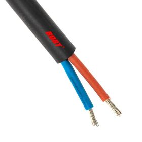 2-adriges Elektrokabel H03V2V2-F mit PVC-Mantel, flexible Anschlussleitung mit Litzenleiter aus Kupfer