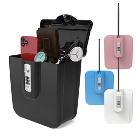 صندوق حماية محمول للهاتف المحمول والمحفظة والأشياء الثمينة للاستخدام الخارجي - صندوق أمان للشاطئ برقم سري مكون من 3 أرقام - عرض خاص