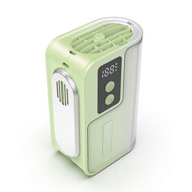 Taschen-Eis-Kühlhandventilator, leicht, tragbar für den Außenbereich, mit Kühlplatte, persönlicher Lüfter (Grün)