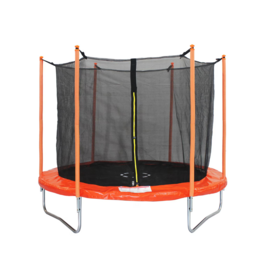 Großes Outdoor-Trampolin mit verbesserter Sicherheitsnetz-Zertifizierung nach ASTM für Familienspaß im Garten