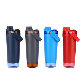 Two-Layer Stainless Steel Vacuum Insulated Water Shaker Bottle with Storage for Fitness Sports Thermal Insulation With Scale