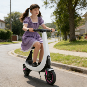 Trending Now Scooter elétrico com assento confortável 2 rodas Anti-Slip pneu seguro de baixa velocidade Ride-On E-Scooter para recados diários