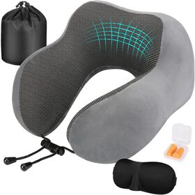 Neck Pillow Memory Foam, Travel Pillow for Neck, Comfortable Neck and Head Support Pillow for Plane Cars Trains Office,pillows