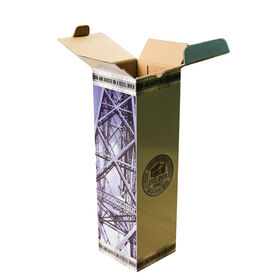Colorido materiales reciclados Kraft corrugado cuatro-Color impreso caja de tarjeta de juguete con mango