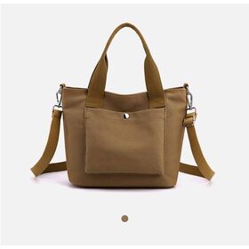 Bolso Cruzado de Lona Multibolsillos, Bolso de Hombro de Gran Capacidad, Bolso Cruzado de Lona