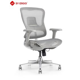 Chaise de travail ergonomique à dossier haut avec repose-pieds Support lombaire en hauteur réglable Roulettes PU BIFMA Testé