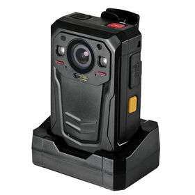 Kamera Tubuh Polisi USA Chip (S5L/H22) dengan Kartu TF Opsional 32GB-512GB, Body Cam 4G Live Streaming EIS GPS Kamera Tubuh Nirkabel