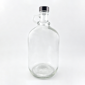 Classic Glass Demijohn with Handle 2L Empty Bulk Bottle for Fermentation, Brewing & Storage