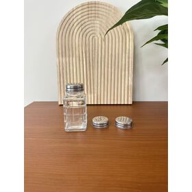 Grid Glass Spice Shaker with Steel Lids, for Salt Pepper & Herbs