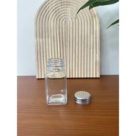 Clear Glass Seasoning Jar with Lid, for Salt & Pepper