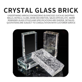 طوب زجاجي كريستالي شفاف OEM - جدار كريستالي إبداعي DIY لغرفة المعيشة. يتوفر مقاس ولون مخصص.