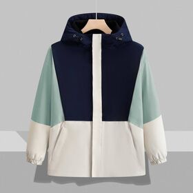 معطف ترنش رجالي شتوي مقاوم للرياح ومقاوم للماء، جاكيت صوف مريح بشعار مخصص للمشي لمسافات طويلة في الهواء الطلق