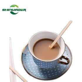 Wood color Factory Wholesale Food Grade Eco-Friendly Custom Printed Logo coffee stirrers