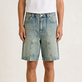 Men Denim Shorts 100% Cotton Woven Solid Zipper Casual Anti-Wrinkle Breathable Waterproof Low Waist OEM Service Hot Style