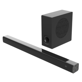 El estilo popular 90W 2.1CH Soundbar con 5,3 Bluetooth y ató con alambre el subwoofer para el Home Audio moderno