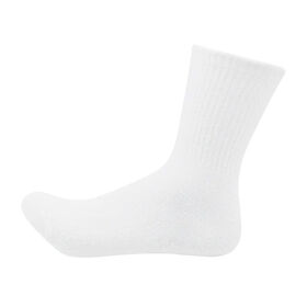 Prix de gros Chaussettes en coton blanc et noir pour école, sports, chaussettes hautes type "crew" pour hommes et femmes, automne/hiver