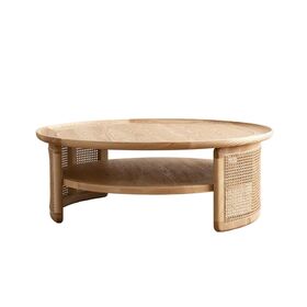Diseño minimalista de madera natural del estilo de la tabla de café de la rota del OEM