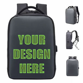 Tas Papan Reklame Digital Seluler Kustom Layar LED Tas Punggung Digital Iklan LED Menyala Sepeda Motor