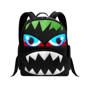 Mochila LED Interativa com Tela de Olhos Personalizável por App Inteligente, Programável - Presente Infantil
