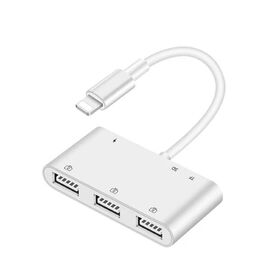 Concentrador USB, lector de tarjetas SD TF, puerto de carga PD para iPad iPod para iOS 13, kit de conexión de cámara Lightning a USB OTG