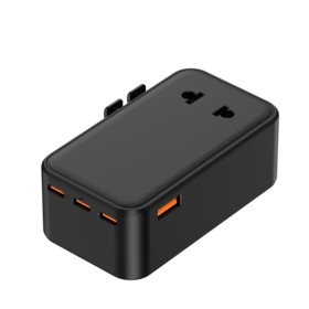 Adaptador de Viaje Ultra-Delgado PD70W de Carga Rápida con Enchufe Internacional y Convertidor, con Enchufes UK/EU/AU/US - Destacado en la Feria de HK de Abril