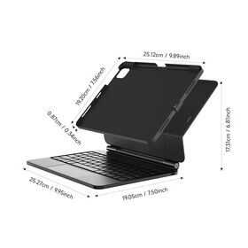 OEM No Bluetooth Magnetic Keyboard Folio Anti Oil PU Cover & Charging Stylus Holder for iPad Air and Pro 11 for 10.9/11 inch