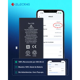 100% Salud de Batería, 0 Ciclos, Sin Mensaje Emergente, Batería Usada Diagnosticada para iPhone 12 - 16 Pro Max