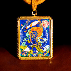 Pendentifs Acalanatha Bouddha faits à la main (4,5-5,5 cm) - Colliers religieux unisexes, cadeaux du patrimoine culturel du bouddhisme tibétain