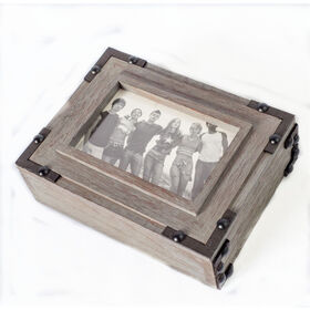 Distressed Wooden Picture Frame Jewelry Box