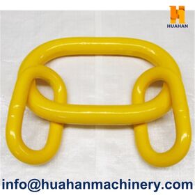 مجموعة الوصلة الرئيسية من سبائك الصلب A345 ، مطلية باللون الأحمر/الأصفر ، توصيل شديد التحمل للسلسلة والحبل السلكي