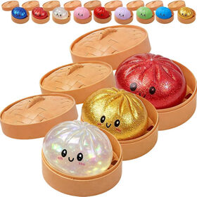 Squishy Pangsit Glitter Raksasa, Pangsit Misteri, Mainan Pereda Cemas Imut, Adonan Lembut untuk Menghilangkan Stres