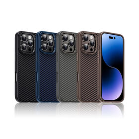 Kevlar Design Silkprint Phone Case for iPhone 15 16 17 Anti Fingerprint Matte Finish TPU