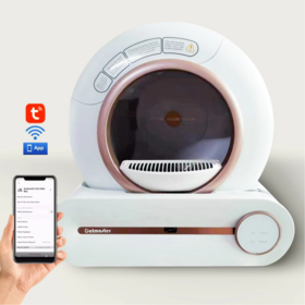 Precio de fábrica de suministros para mascotas fábrica al por mayor de lujo del hogar portátil de autolimpieza inteligente automática caja de arena para gatos inodoro