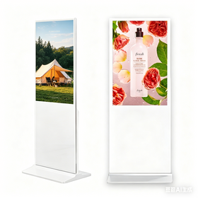 86 pulgadas 4K quiosco interactivo reproductor de señalización digital metal LCD soporte de suelo señalización digital pantalla para publicidad publicar