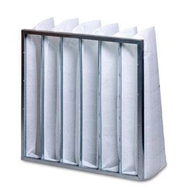 نوع كيس الألياف الاصطناعية الصناعية عالية الكفاءة الألومنيوم/الصلب المجلفن الإطار عالية الكفاءة فلتر الهواء