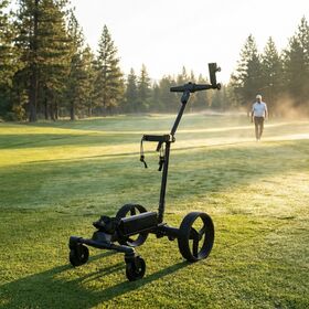 All-Terrain Elektrischer Golf Trolley 36 Loch Fernbedienung Faltbar Schnellverschluss für Fortgeschrittene Golfer